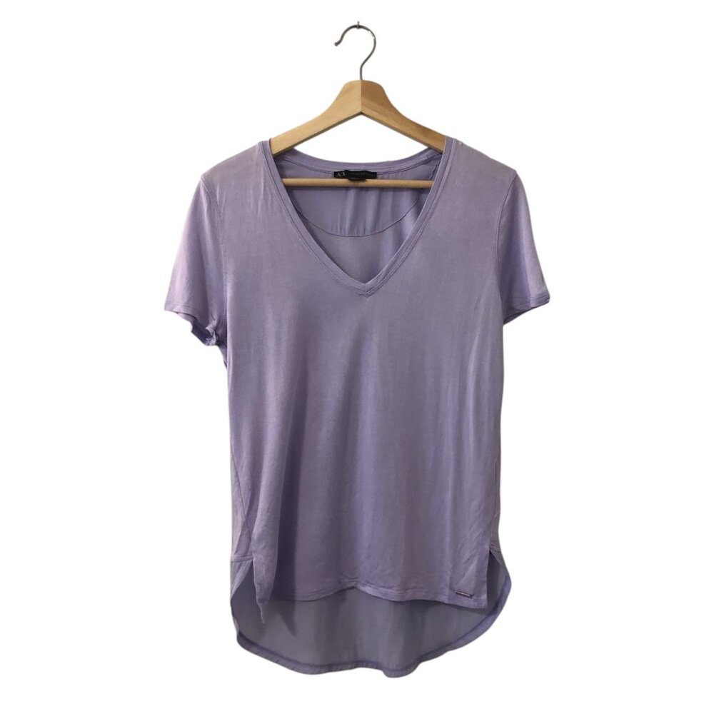 3/$25 ❥ Armani Exchange V Neck Lightweight Lavender Pastel Viscose Top Tee Small